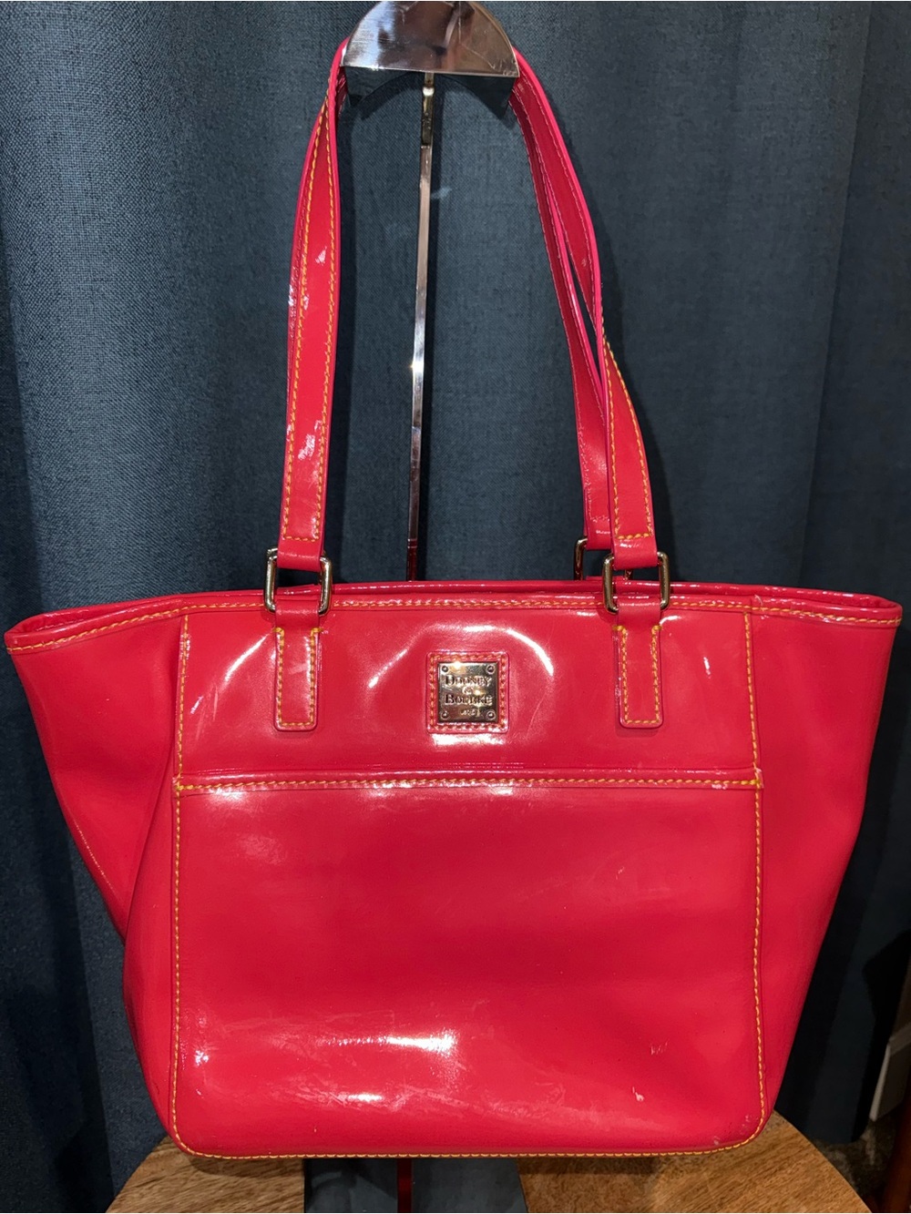 Dooney & Bourke Salem Patent Leather tote in Lipstick